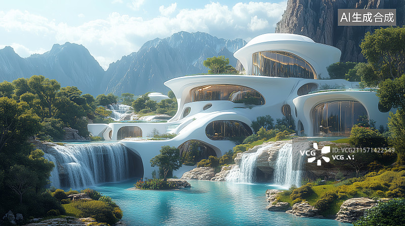 【AI数字艺术】现代艺术中心建筑空间图片素材