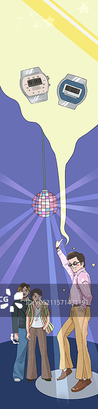 怀旧时光之电子手表图片素材