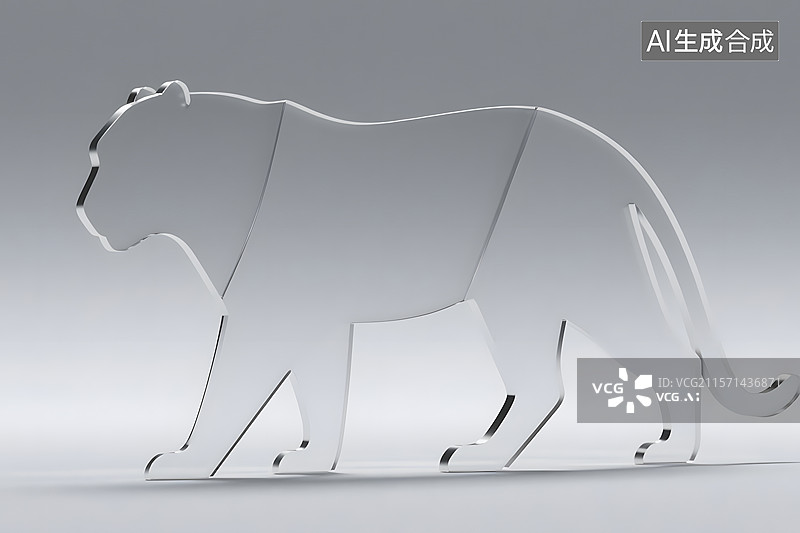 【AI数字艺术】威武霸气老虎形象插画背景图片素材