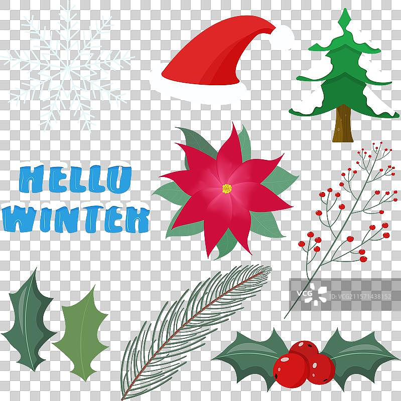 圣诞装饰套件图片素材