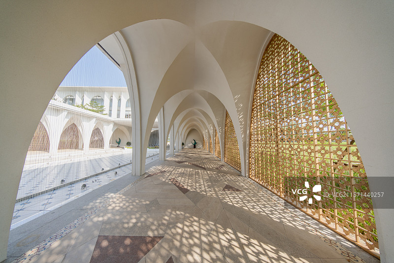 空的欧式建筑的拱门与通道立体结构图片素材