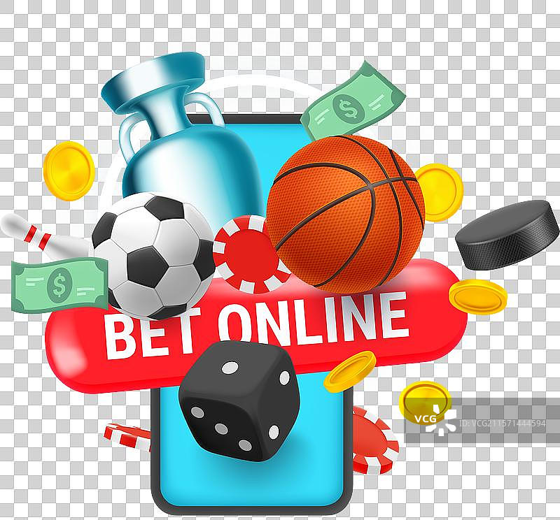 在线投注概念与体育库存图片素材
