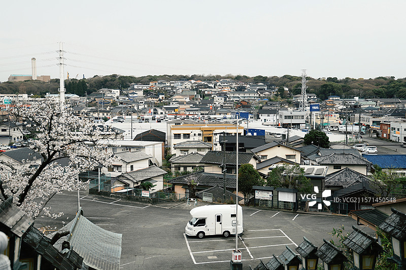 日本久留米明王寺俯瞰图片素材