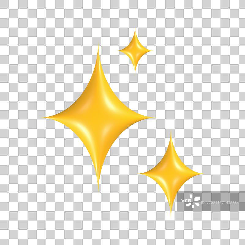 白色背景上的金色星星图片素材