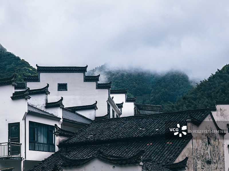 打鼓岭徽派建筑图片素材