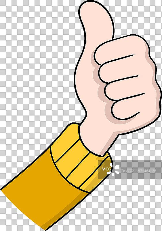 一个表示同意的涂鸦符号图片素材