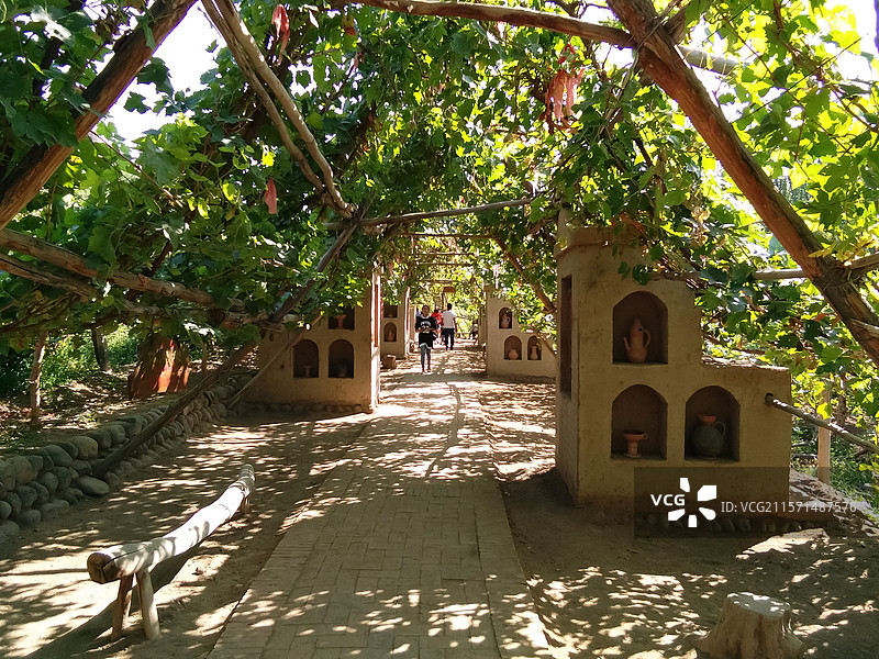 吐鲁番葡萄沟景区图片素材