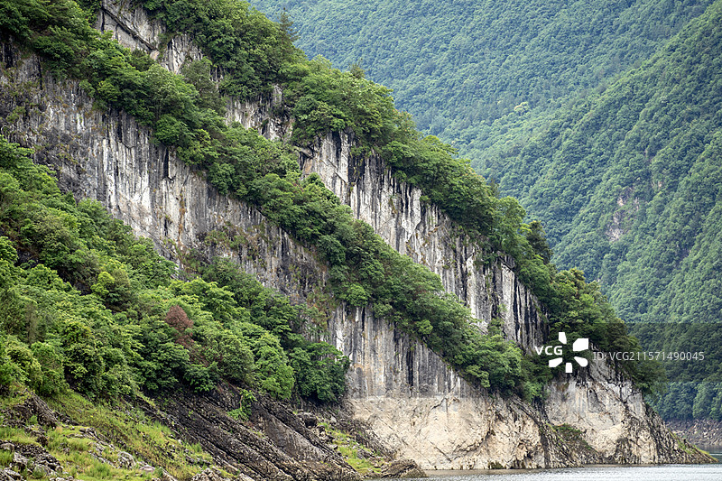 湖北大清江旅游恩施浑水河到建始蝴蝶崖两岸风光图片素材