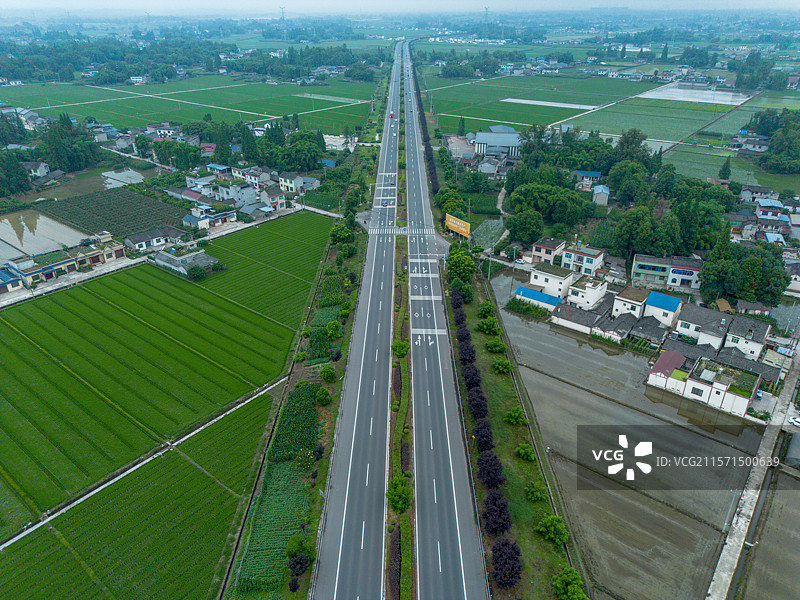 眉山青神县农业稻田农村农业领域的高角度航拍视角图片素材