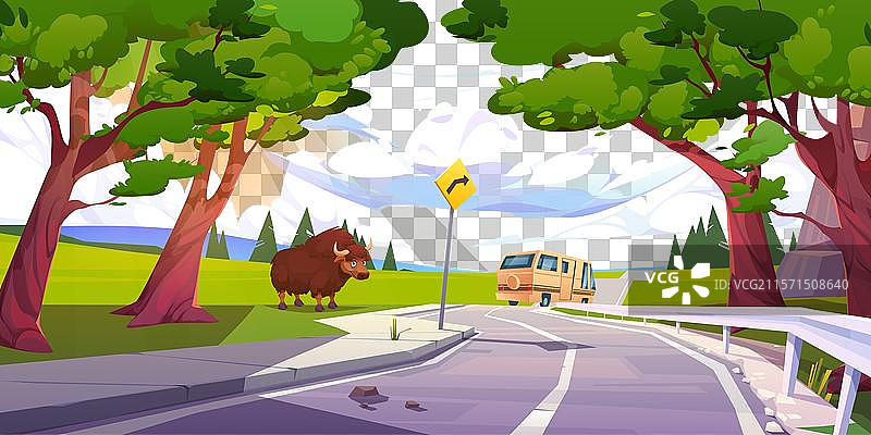 夏季假期在高速公路上驾驶拖车图片素材