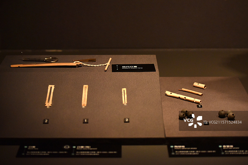 陕西考古博物馆口簧及陶笛图片素材