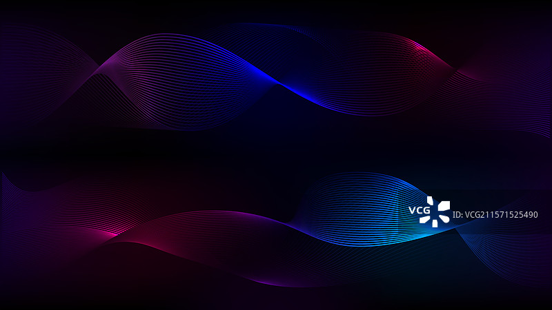 声音波蓝色科技图案背景霓虹灯图片素材