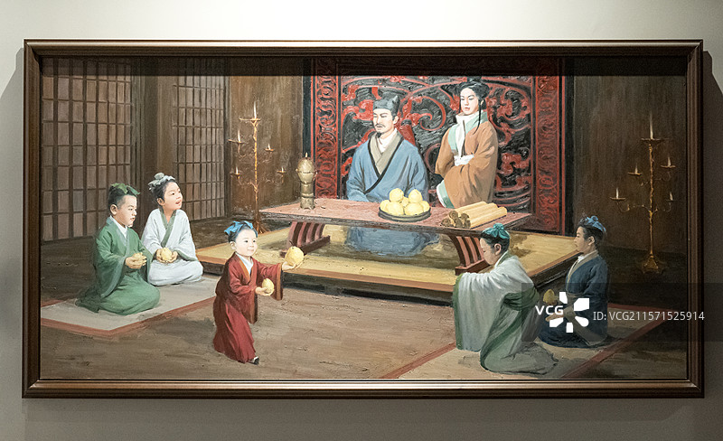 《孔融让梨》 孔子博物馆藏图片素材