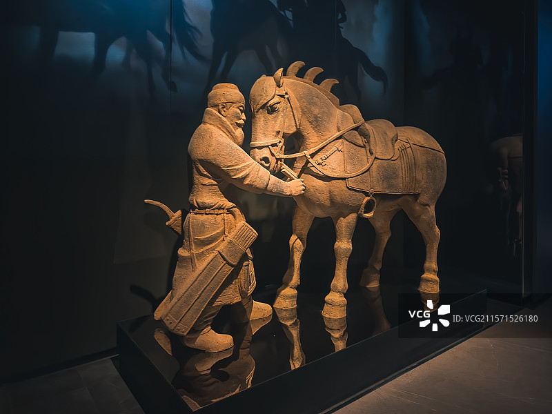 昭陵六骏 飒露紫图片素材