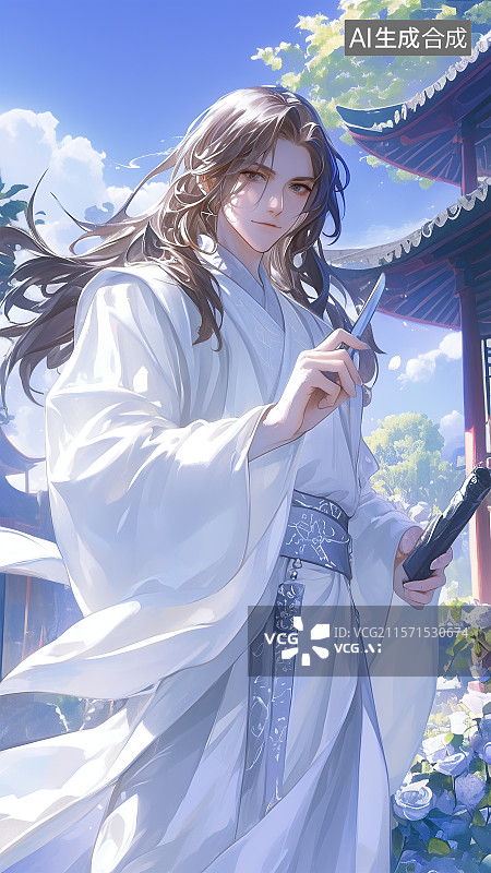 【AI数字艺术】中国风水墨风武侠人物古龙系列‌ 李寻欢小李探花天下第一刀小李飞刀 二次元立绘江湖角色形象设计插图绘画图片素材