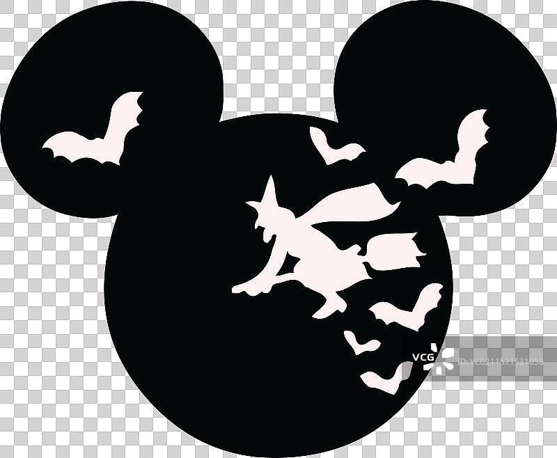 米老鼠面孔万圣节SVG 米老鼠万圣节SVG图片素材