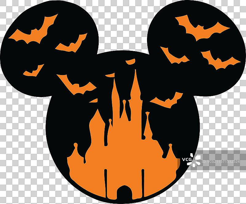 米老鼠面孔万圣节SVG 米老鼠万圣节SVG图片素材