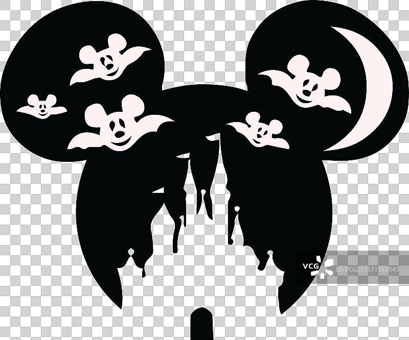 米老鼠面孔万圣节SVG 米老鼠万圣节SVG图片素材