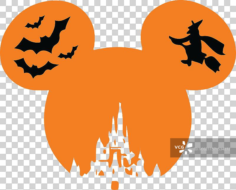 米老鼠面孔万圣节SVG 米老鼠万圣节SVG图片素材