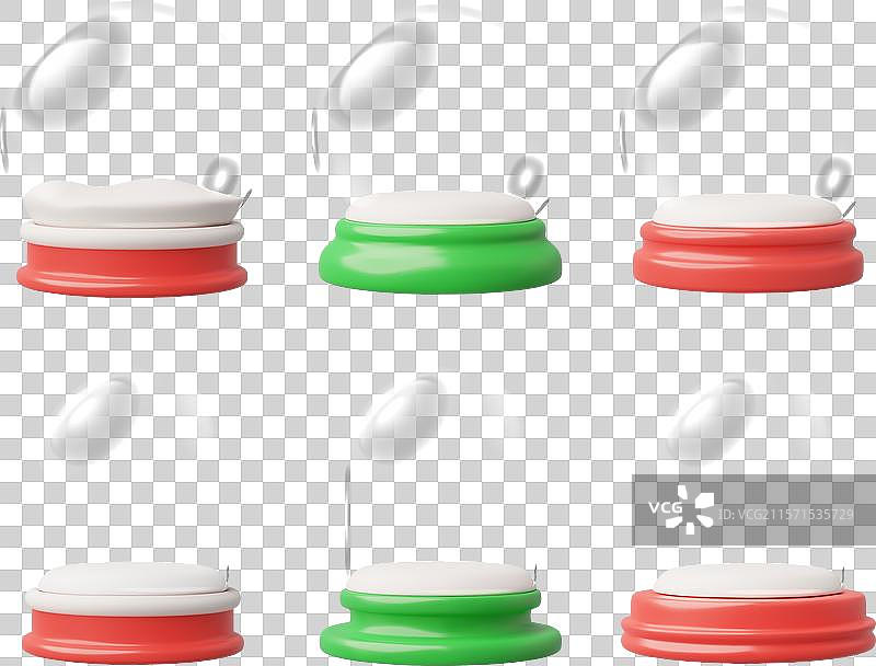 一组光滑的3D空圣诞雪球图片素材