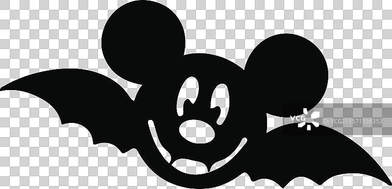 米老鼠蝙蝠万圣节SVG 米老鼠鬼怪SVG 万圣节图片素材