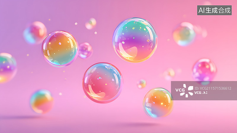 【AI数字艺术】液体气泡的特写背景图片素材