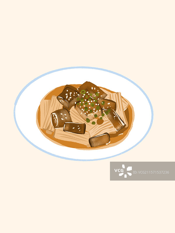 腐竹烧肉图片素材
