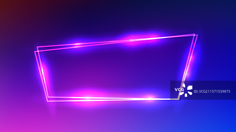 霓虹双框与闪光效果图片素材