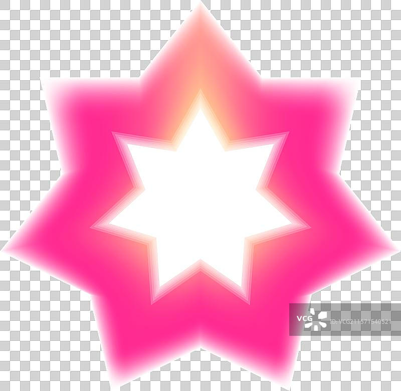 八角星在粉色渐变下闪耀图片素材