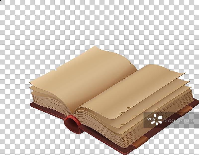 古老的游戏书，翻开了旧纸页图片素材