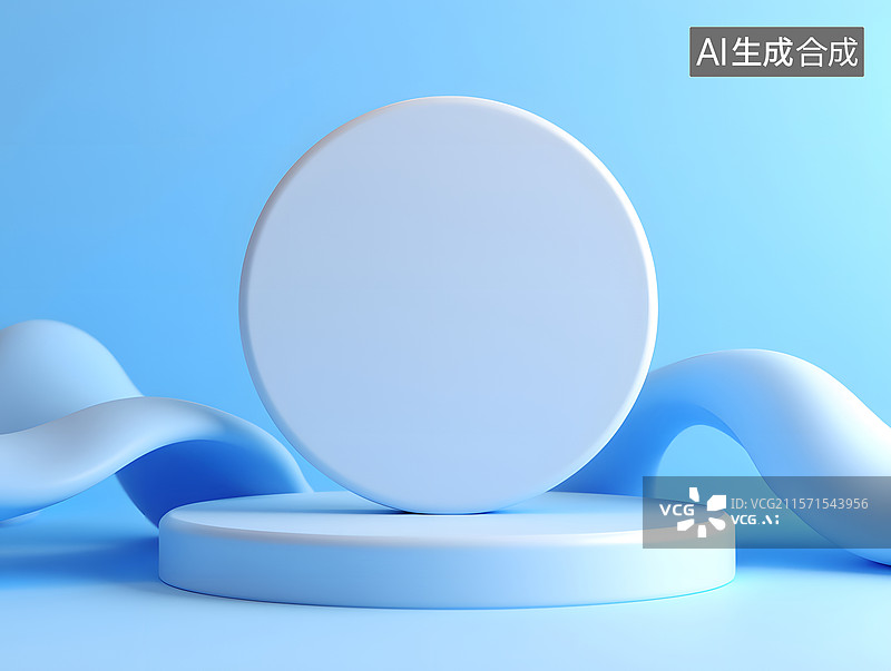 【AI数字艺术】3D三维渲染的人造创意几何体背景图片素材