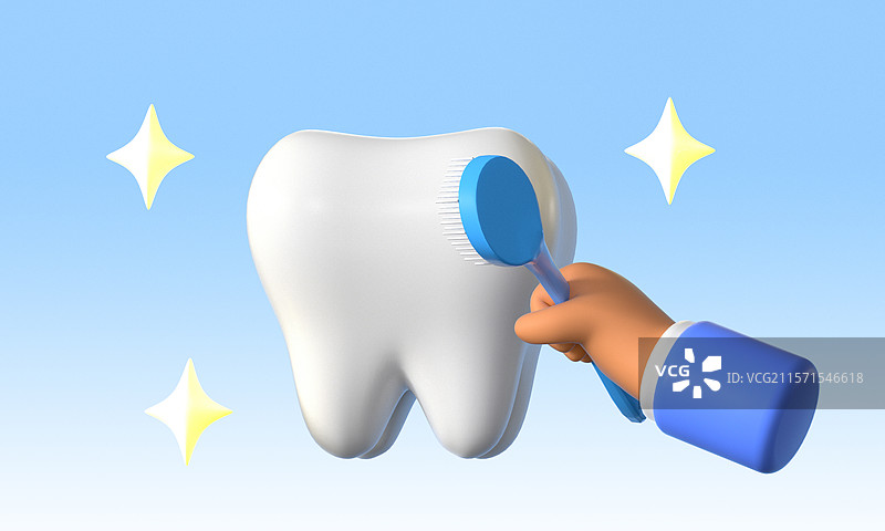 三维保护牙齿图片素材