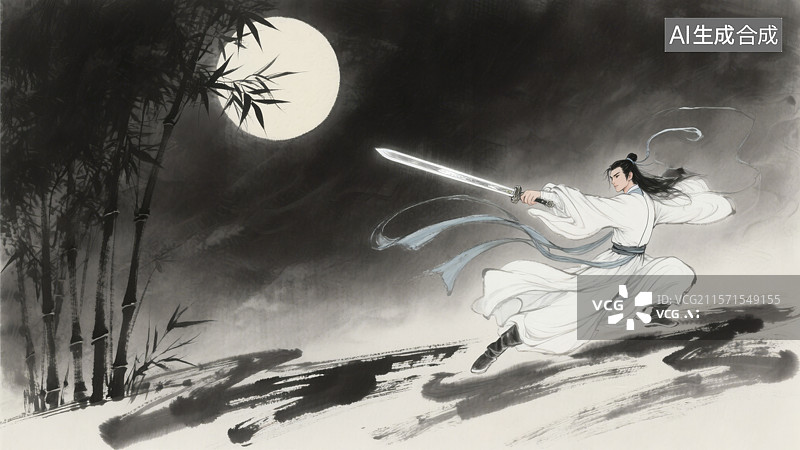 【AI数字艺术】古龙小说李寻欢经典名场面图片素材