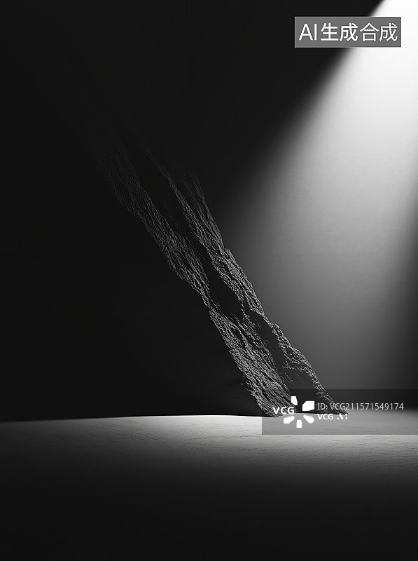 【AI数字艺术】光影交错的岩石图片素材