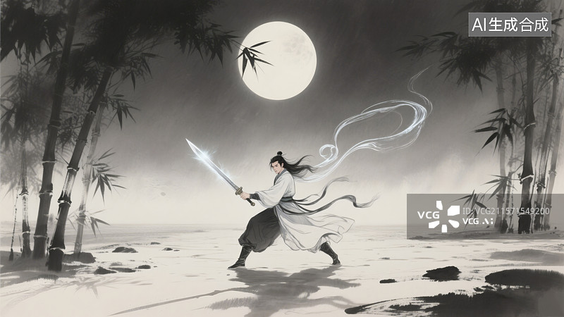 【AI数字艺术】古龙小说李寻欢经典名场面图片素材