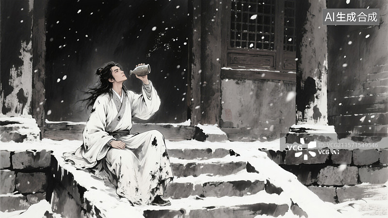 【AI数字艺术】古龙小说李寻欢经典名场面图片素材