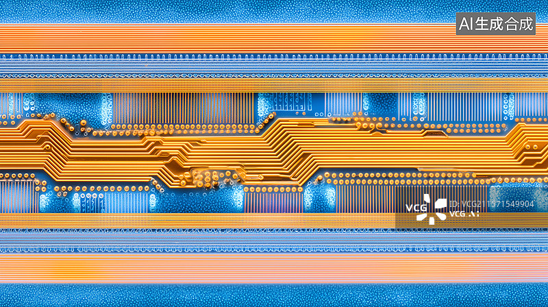 【AI数字艺术】电路板科技感背景图片素材