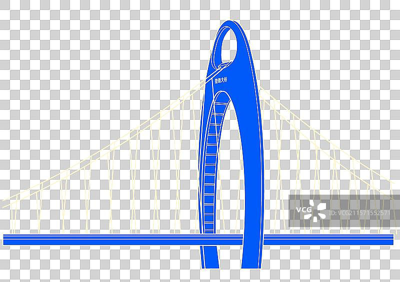猎德大桥扁平风广州城市建筑图片素材