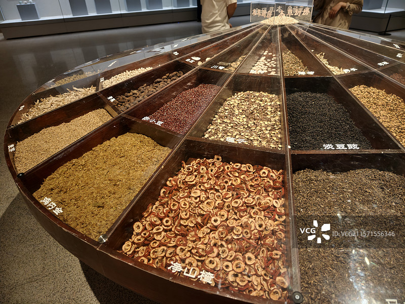 多样中药材陈列展示图片素材