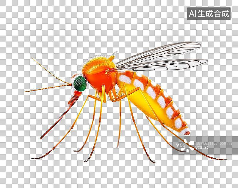 【AI数字艺术】【免抠png素材】一只3D卡通蚊子图片素材