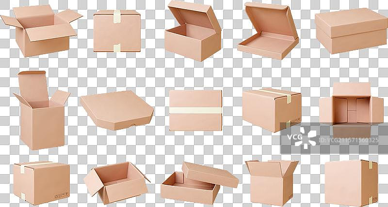 纸箱模型快递服务箱图片素材