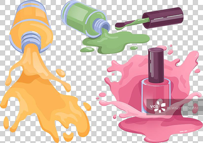 指甲油飞溅的美甲涂料溅落图片素材