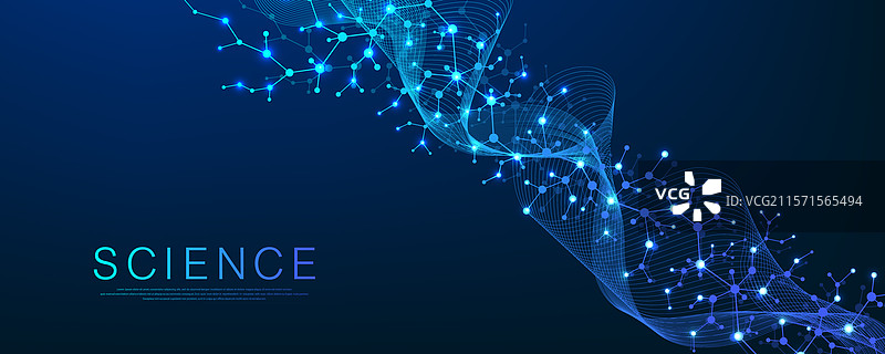 分子抽象结构与遗传学图片素材