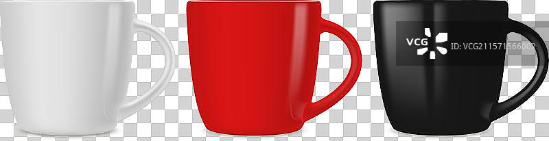 一套彩色杯子图片素材