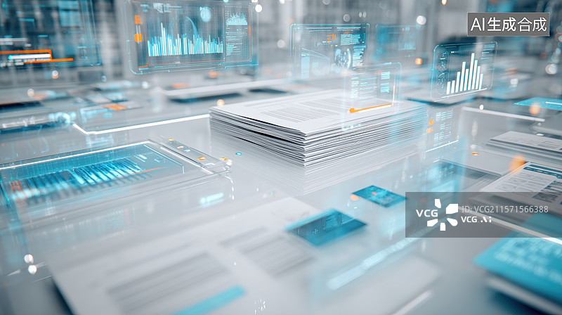 【AI数字艺术】未来科技办公桌面图片素材