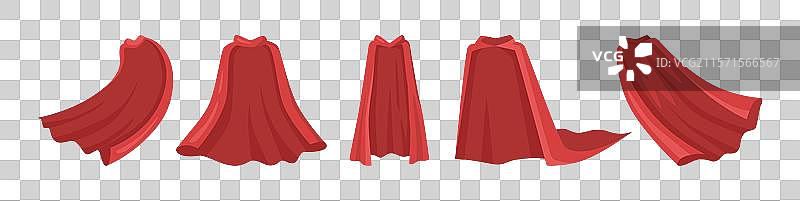 超级英雄或反派的红色斗篷图片素材