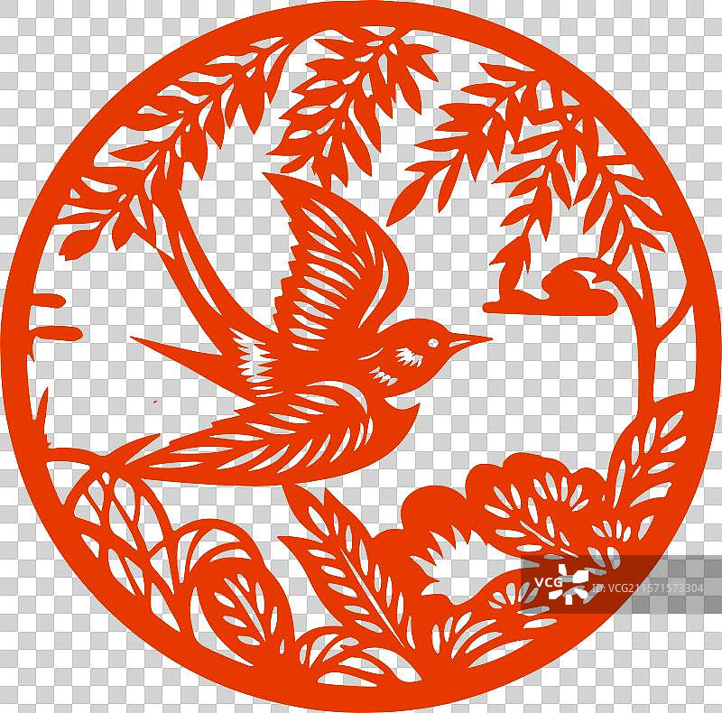 传统图案，燕子，春天，鸟，春节图片素材