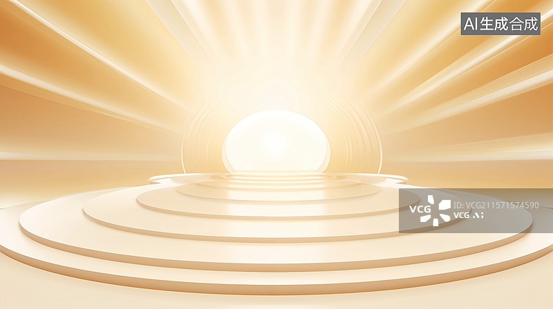 【AI数字艺术】618电商大促爆款品牌专区展示金色舞台场景图片素材