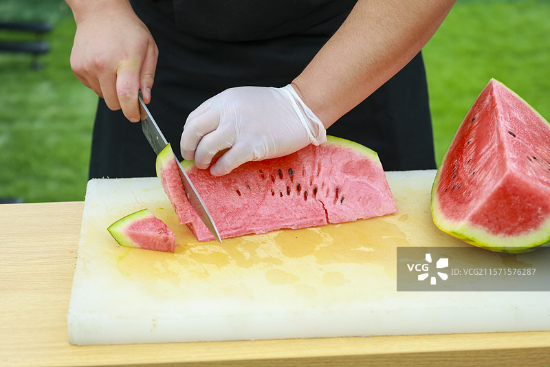 西瓜，切西瓜图片素材