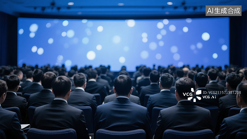 【AI数字艺术】大型会议场景图片素材
